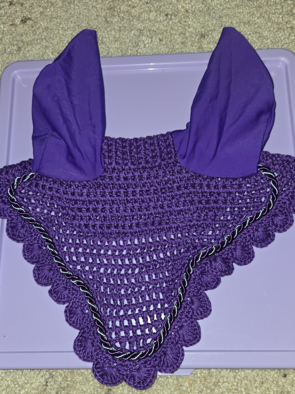 Darker Purple Ear Bonnet